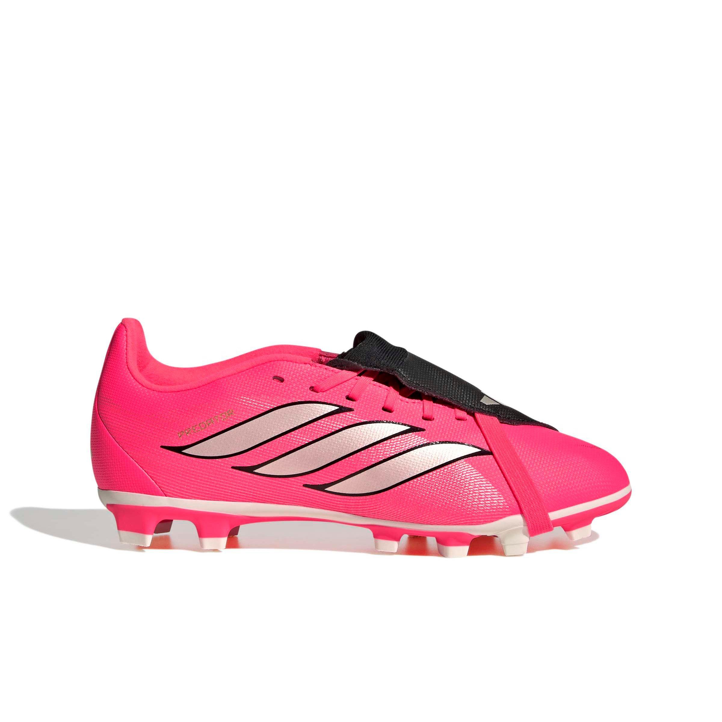 adidas Predator Club FO Tongue MG "Solar Turbo/Thermal Chrome/Black" Grade School Kids' Soccer Cleat - SOLAR/CHROME/BLACK